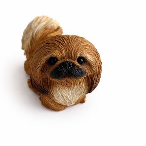 Adorable Brown and Cream Small Pet Figurine